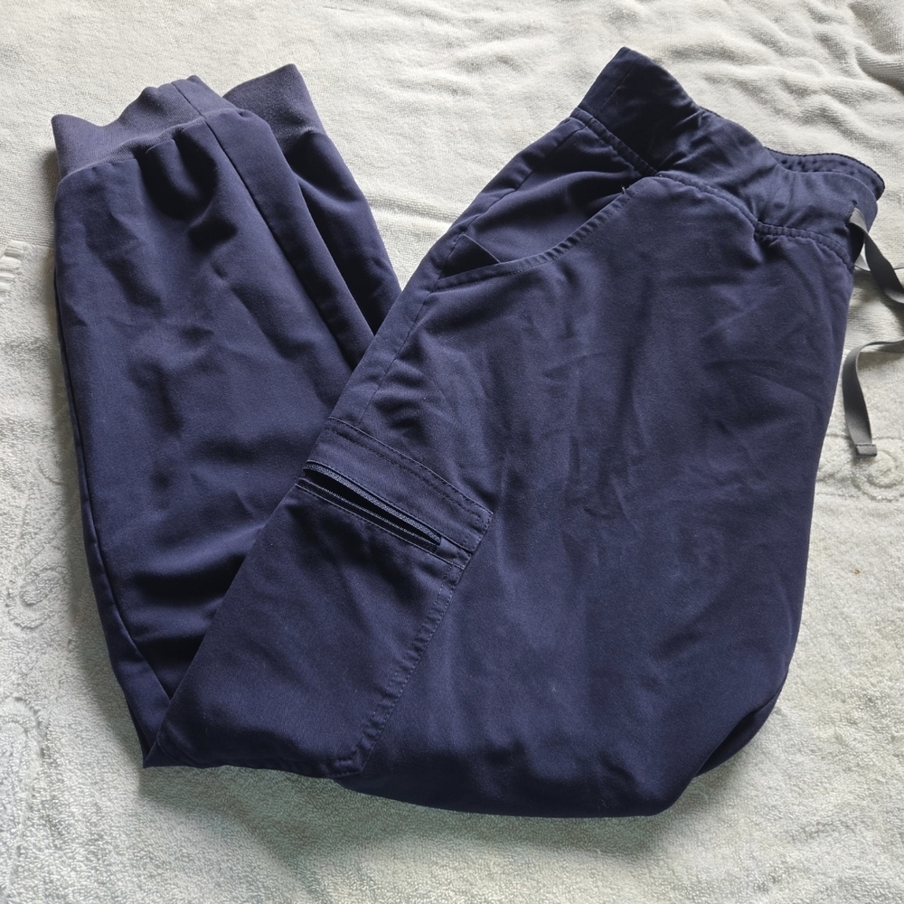 Figs Womens Zamora Jogger Scrub Pants Size Large Navy Color